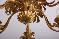 Hans K gl Gilt Metal Palm Tree Leaf Chandelier Attributed to Hans Ko gl - 544780