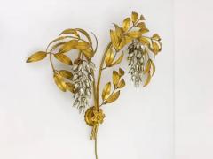 Hans K gl Hans K gl Large Hollywood Regency Gilt Metal Wall Light Sconce Maison Jansen - 4041727