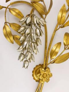 Hans K gl Hans K gl Large Hollywood Regency Gilt Metal Wall Light Sconce Maison Jansen - 4041738