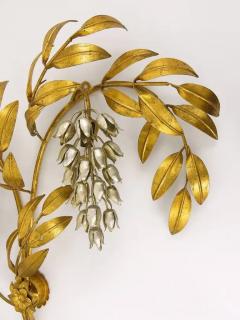 Hans K gl Hans K gl Large Hollywood Regency Gilt Metal Wall Light Sconce Maison Jansen - 4041743