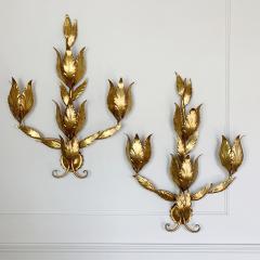 Hans K gl Hans Kogl Gilt Wall Lights 1970s - 3030958