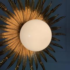 Hans K gl Hans Kogl Gilt Wheatsheaf and Glass Globe Pendant Light - 3032349