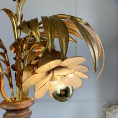 Hans K gl Hans Kogl Palm Leaf Chandelier with Capiz Shell Lamp Shades - 3032140