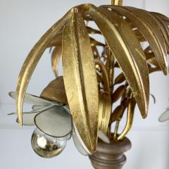 Hans K gl Hans Kogl Palm Leaf Chandelier with Capiz Shell Lamp Shades - 3032143