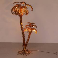 Hans K gl Huge Gilt Metal Two Trunk Palm Tree Floor Lamp by Hans K gl - 546632