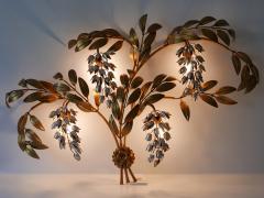 Hans K gl Huge Pioggia dOro Gilt Metal Wall Lamp or Sconce by Hans K gl 1970s Germany - 2401053