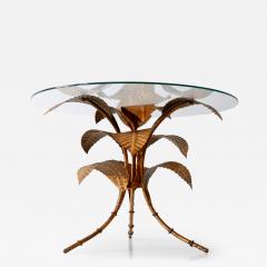 Hans K gl Mid Century Modern Amazing Palm Leaves Coffee Table by Hans K gl Germany 1970s - 2613612