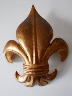 Hans K gl Set of Two Mid Century Modern Gilt Metal Lily Sconces by Hans K gl 1970s Germany - 2401074