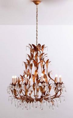 Hans K gl Very Huge Gilt Metal and Crystal Glass Chandelier in the Manner of Hans K gl - 553131