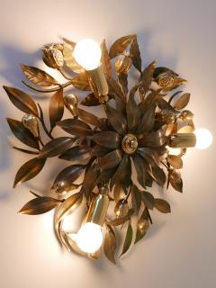 Hans Moller Brass Metal Florentiner Flush Mount or Sconce by Hans M ller Germany 1970s - 2906471