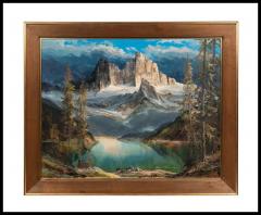 Hans Munnich Hans Munnich German 1892 1970 Mountain Landscape with Lake oil on canvas - 3880705