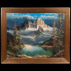 Hans Munnich Hans Munnich German 1892 1970 Mountain Landscape with Lake oil on canvas - 3880706