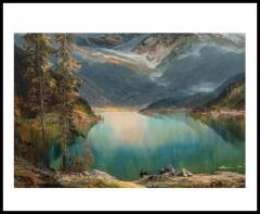 Hans Munnich Hans Munnich German 1892 1970 Mountain Landscape with Lake oil on canvas - 3880707