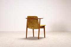 Hans Olsen Elegant Hans Olsen Teak and Oak armchair Circa 1960  - 4329934