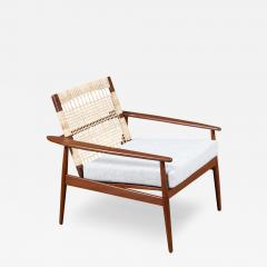 Hans Olsen Hans Olsen Cane Teak Lounge Chair for Juul Kristensen - 3900441