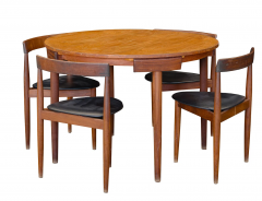 Hans Olsen Hans Olsen Roundette Table and Four Chairs for Frem Rojle - 4522485
