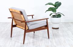 Hans Olsen Hans Olsen Teak Lounge Chair with Cane Backrest for Juul Kristensen - 2209362