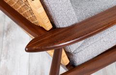Hans Olsen Hans Olsen Teak Lounge Chair with Cane Backrest for Juul Kristensen - 2209363