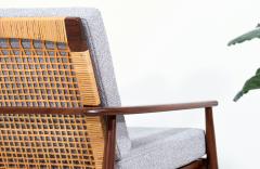 Hans Olsen Hans Olsen Teak Lounge Chair with Cane Backrest for Juul Kristensen - 2209369