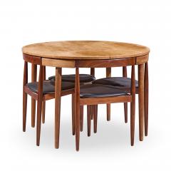 Hans Olsen Hans Olsen for Frem Rojle Expanding Teak Dining Table with 4 Nesting Chairs - 4527334