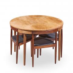 Hans Olsen Hans Olsen for Frem Rojle Expanding Teak Dining Table with 4 Nesting Chairs - 4527338