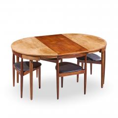 Hans Olsen Hans Olsen for Frem Rojle Expanding Teak Dining Table with 4 Nesting Chairs - 4527339