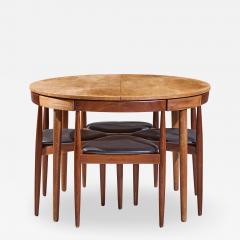 Hans Olsen Hans Olsen for Frem Rojle Expanding Teak Dining Table with 4 Nesting Chairs - 4527466