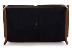 Hans Olsen Hans Olsen for Vatne M bler Black Leather Teak Loveseat Sofa - 878787