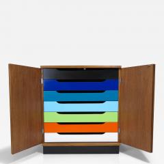 Hans Olsen Mid Century Multicolored Dresser Cabinet - 3344733