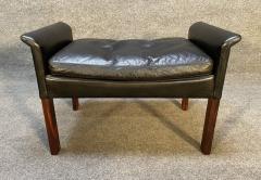 Hans Olsen VINTAGE DANISH MID CENTURY MODERN LEATHER AND ROSEWOOD LOUNGE CHAIR AND OTTOMAN - 3260563