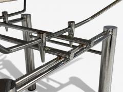 Hans Ullrich Bitsch Chrome Plated Steel Aluminum Stool Germany 1980s - 4421147