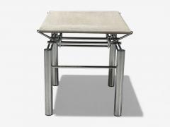Hans Ullrich Bitsch Chrome Plated Steel Aluminum Stool Germany 1980s - 4421148