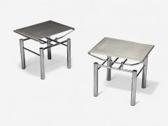 Hans Ullrich Bitsch Chrome Plated Steel Aluminum Stool Germany 1980s - 4421149