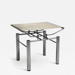 Hans Ullrich Bitsch Chrome Plated Steel Aluminum Stool Germany 1980s - 4426573