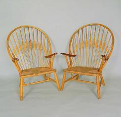 Hans Wegner 2 Vintage Peacock Chairs by Hans Wegner c 1960 - 136813