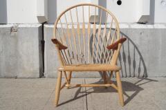 Hans Wegner Ash and Teak Peacock Chair by Hans Wegner for Johannes Hansen - 548909