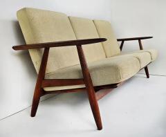 Hans Wegner Danish Mid century Modern Hans Wegner Cigar Oak Sofa by GETAMA circa 1950s - 4058533