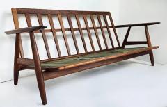 Hans Wegner Danish Mid century Modern Hans Wegner Cigar Oak Sofa by GETAMA circa 1950s - 4058600