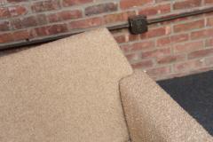 Hans Wegner Danish Modern Four Seat Long Sofa in Teak and Two Tone Boucl  - 4307675