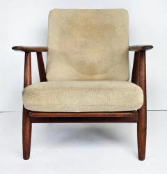 Hans Wegner Danish Modern Hans Wegner GETAMA Cigar Chairs Ottoman Denmark Oak Set of 3 - 4058552