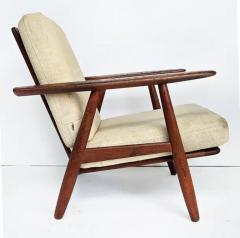 Hans Wegner Danish Modern Hans Wegner GETAMA Cigar Chairs Ottoman Denmark Oak Set of 3 - 4058555