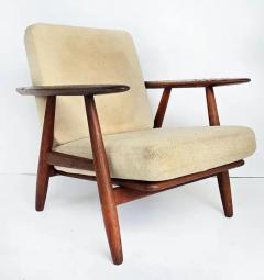 Hans Wegner Danish Modern Hans Wegner GETAMA Cigar Chairs Ottoman Denmark Oak Set of 3 - 4058558