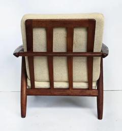 Hans Wegner Danish Modern Hans Wegner GETAMA Cigar Chairs Ottoman Denmark Oak Set of 3 - 4058588