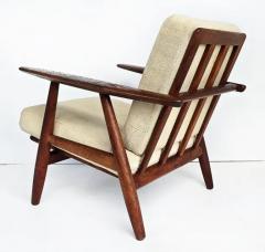 Hans Wegner Danish Modern Hans Wegner GETAMA Cigar Chairs Ottoman Denmark Oak Set of 3 - 4058592