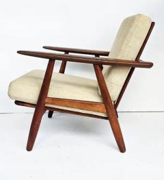 Hans Wegner Danish Modern Hans Wegner GETAMA Cigar Chairs Ottoman Denmark Oak Set of 3 - 4058601