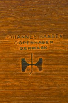 Hans Wegner Danish Modern JH 571 Architects Desk in Teak Oak Steel by Hans Wegner 1950s - 4821568