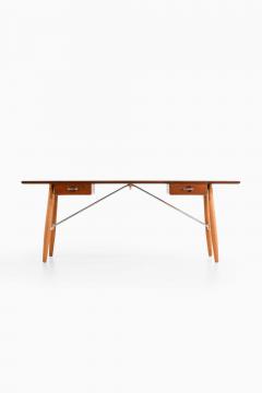 Hans Wegner Danish Modern JH 571 Architects Desk in Teak Oak Steel by Hans Wegner 1950s - 4821606