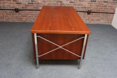 Hans Wegner Danish Modern Kontour Steel and Teak Executive Desk by Hans Wegner - 4270918