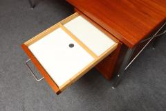 Hans Wegner Danish Modern Kontour Steel and Teak Executive Desk by Hans Wegner - 4270924