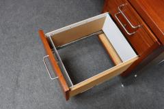 Hans Wegner Danish Modern Kontour Steel and Teak Executive Desk by Hans Wegner - 4270926